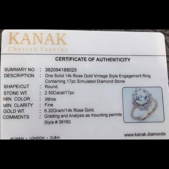 Kanak Rose Gold Engagement Ring - Picture 8 of 8